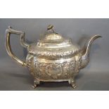A George III Irish Silver Teapot with em