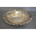 An Edwardian Silver Large Oval Fruit Bow