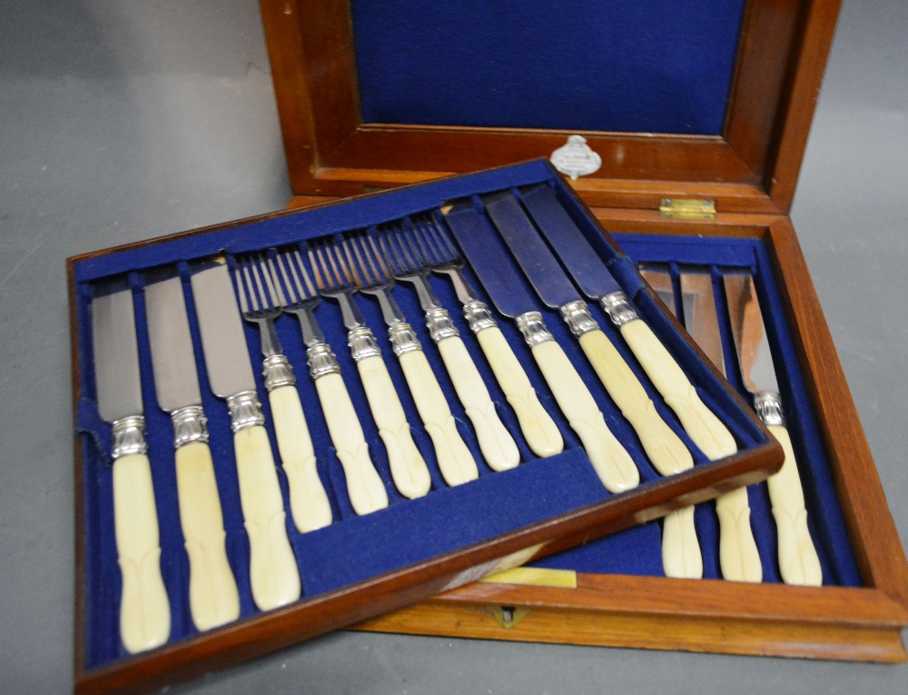 A Set of Twelve Silver Plated Fish Knive