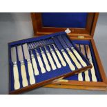 A Set of Twelve Silver Plated Fish Knive