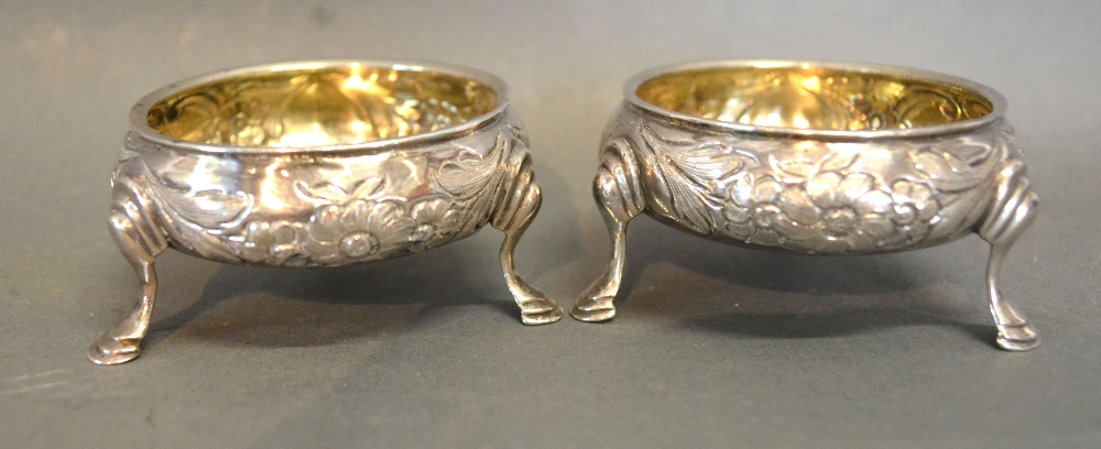 A Pair of George III Silver Salts, with
