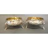 A Pair of George III Silver Salts, with