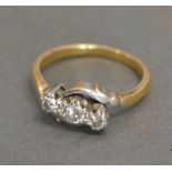 An 18ct. Yellow Gold Three Stone Diamond