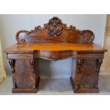 A Victorian Mahogany Pedestal Sideboard,