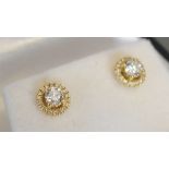 A Pair of 18ct. Yellow Gold Diamond Ears