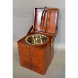 A Contemporary Leather Wine Cooler, the