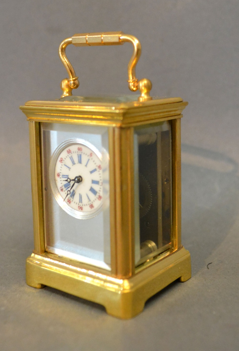 A Brass Cased Miniature Carriage Clock,