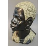 S Ndoro, A Carved Slate Bust, 23 cms tal