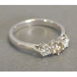 An 18ct. White Gold Three Stone Diamond