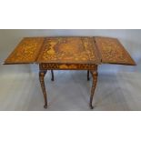 A 19th Century Dutch Marquetry Drop Flap