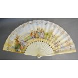 An 18th/19th Century Carved Ivory Fan, t