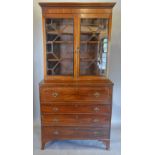 A Regency Mahogany Secretaire Bookcase,