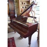 A Yamaha G2 Baby Grand Piano, number J3750025, with high gloss mahogany case,