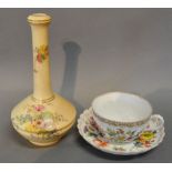 A Royal Worcester Blush Ivory Bottle Neck Vase,