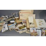 Two Portrait Postcards, signed, together with a Large Postcard Collection, loose,