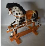 A Dapple Grey Rocking Horse upon Wooden Stand,