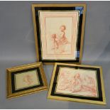 Three 18th Century Coloured Prints each depicting Classical Figures