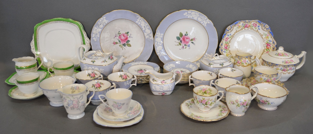 A Spode Maritime Rose Pattern Part Tea Service together with four other part tea services to