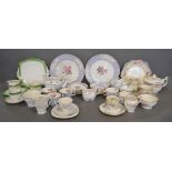 A Spode Maritime Rose Pattern Part Tea Service together with four other part tea services to