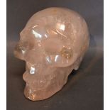 A Rock Crystal Carved Model in the form of a Skull,