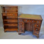 A Reproduction Mahogany Kneehole Desk,