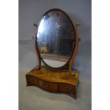 A George III Mahogany and Satinwood Toilet Mirror,