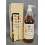 A Dewar's Half Gallon Bottle of Finest Scotch Whisky of Great Age, White Label, 70% Proof,