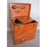 A Contemporary Leather Champagne Hamper,