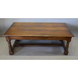 A Green Oak Rectangular Coffee Table,