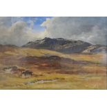 Wycliffe Egginton, 1875 - 1951, England A MARCH DAY ON BLACK MOUNT Watercolour, signed,