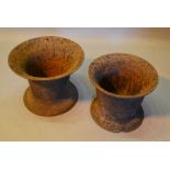 Two Large Cast Iron Mortars,