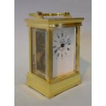 A Heavy Brass Carriage Clock,