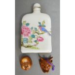 A Chinese Scent Bottle decorated in Coloured Enamels,