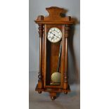 A Mahogany Weight Driven Vienna Type Wall Clock,
