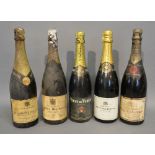 One Bottle of Charles Heidsieck Champagne together with a bottle of Veuve du Vernay and three other