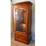 A Victorian Mahogany Single Door Wardrobe,