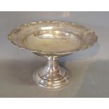 A George V Silver Comport, the circular shaped top above a circular pedestal base , Chester 1934,