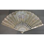 A 19th Century Gauze Leaf Fan,