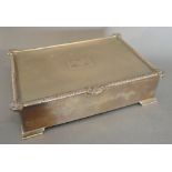 A London Silver Presentation Cigarette Box,