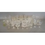 A Set of Six 19th Century Glass Tumblers, engraved with grapevine,
