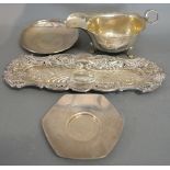 A Chester Silver Pen Tray of Pierced Shaped Form,