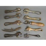 A Collection of Ten Early Tin Openers