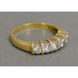 An 18ct. Yellow Gold Five Stone Diamond