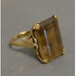 A 9ct. Yellow Gold Dress Ring set with l
