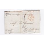 Scotland 1818-Wrapper posted and delivered within Edinburgh with red M/S 1 red circular receiver and