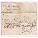 Scotland 1810-Wrapper from Selkirk with Selkirk circular date stamp(SE34) rated 'D' and charged