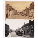 Bucks - Great Missenden - two cards High Street (Friths) autos and activity the other photograph