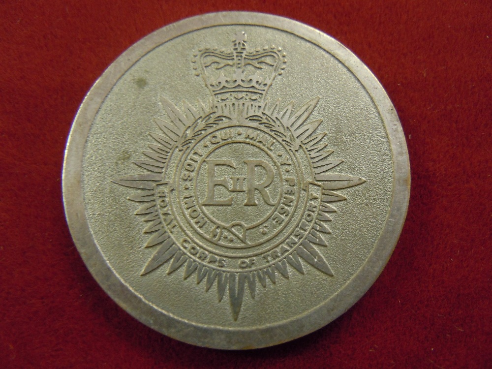 Royal Corps of Transport '10 Port Squadron RCT 1870 - 1970 Centenary' Challenge coin made from white