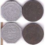 WWI Prisoner of War, BEF (British Expeditionary Force) 10 Cents, NVF and Djibouti - 1921 25