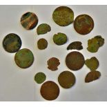 Detector Find lot - hammered, Jetton, copper cut, coins etc. Un-cleaned lot worth inspection (18)